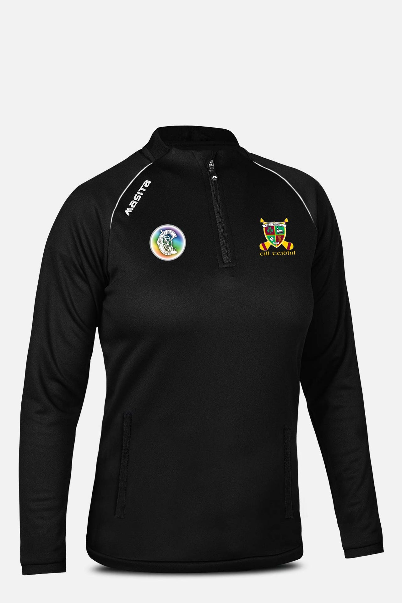 Kiltale Camogie  Black Rico Style Half Zip Kids & Adults