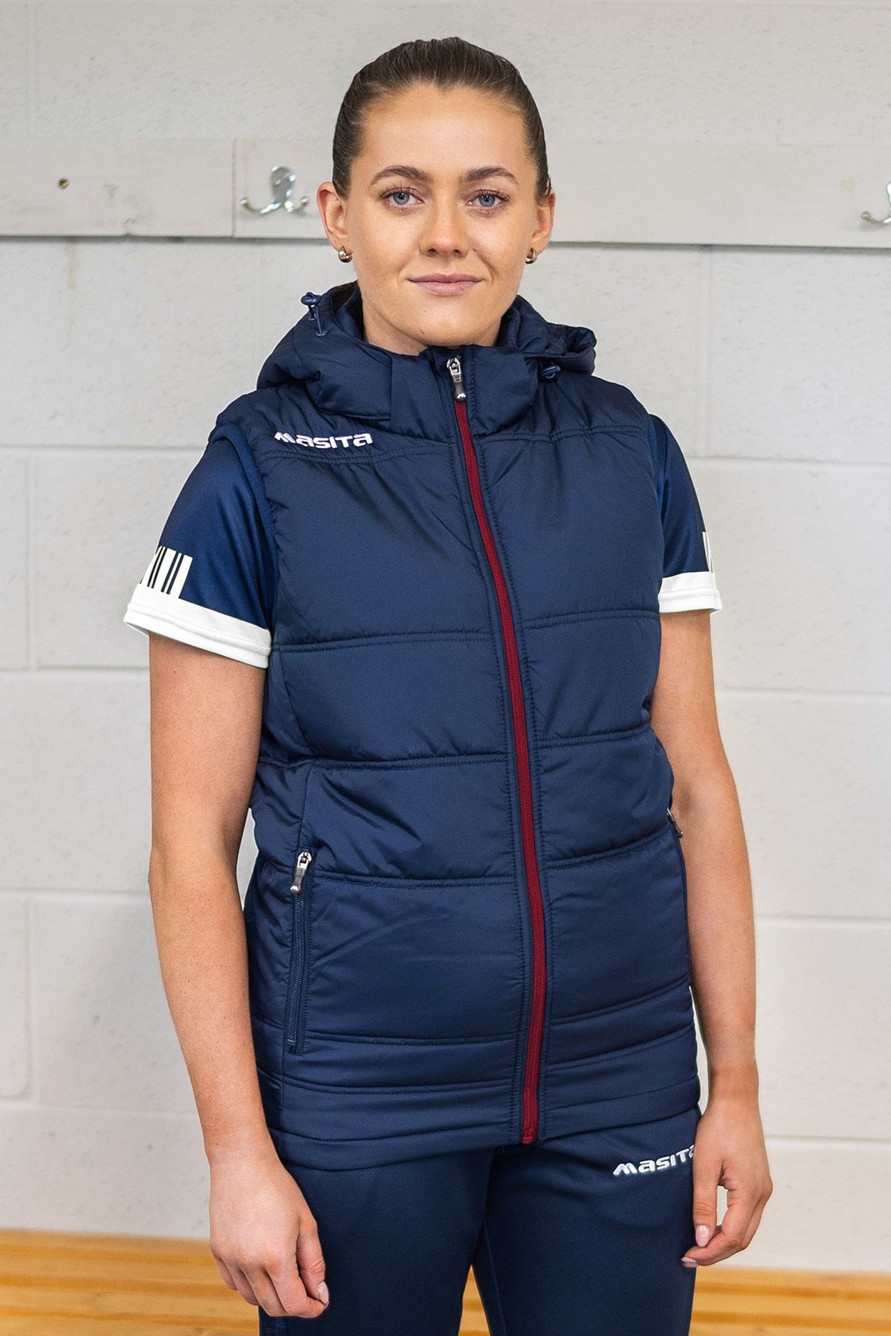 Nova Gilet Navy/Maroon/White