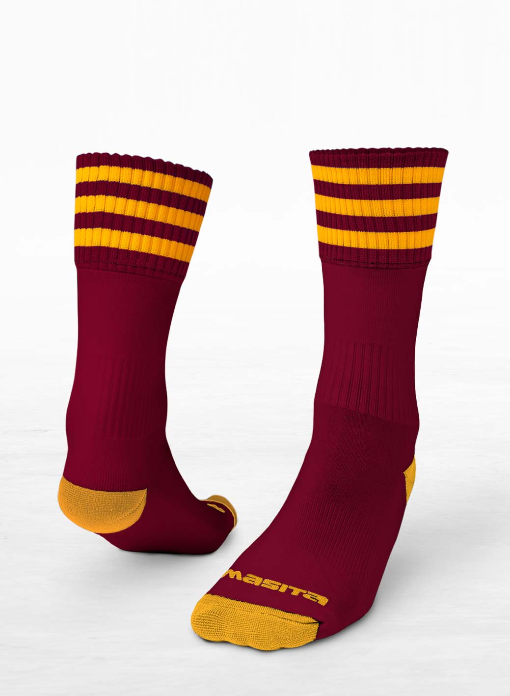 Carnaross GFC Pop Up Shop Maroon/Amber Midi Socks