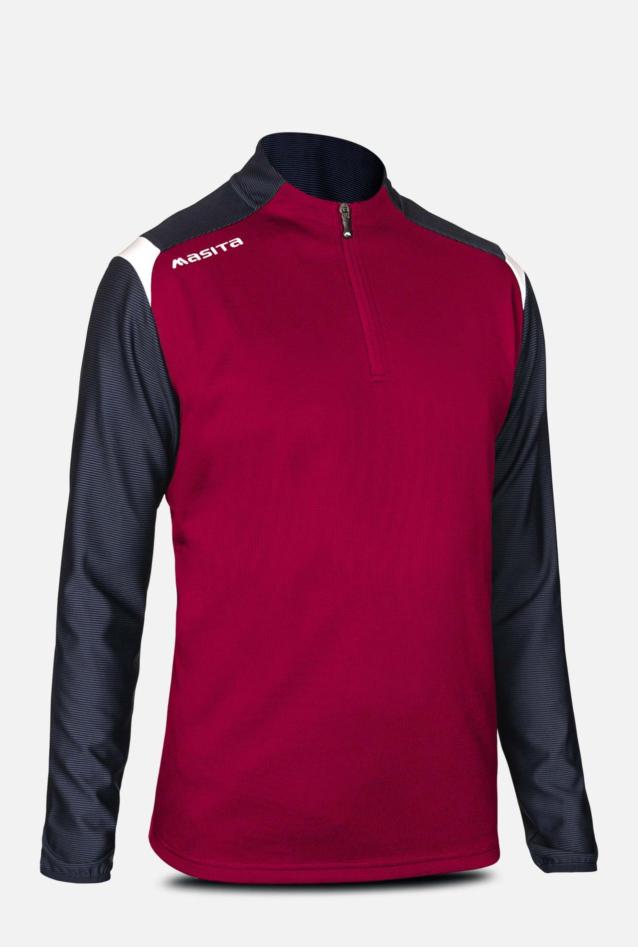 Tara Half Zip Maroon/Navy/White