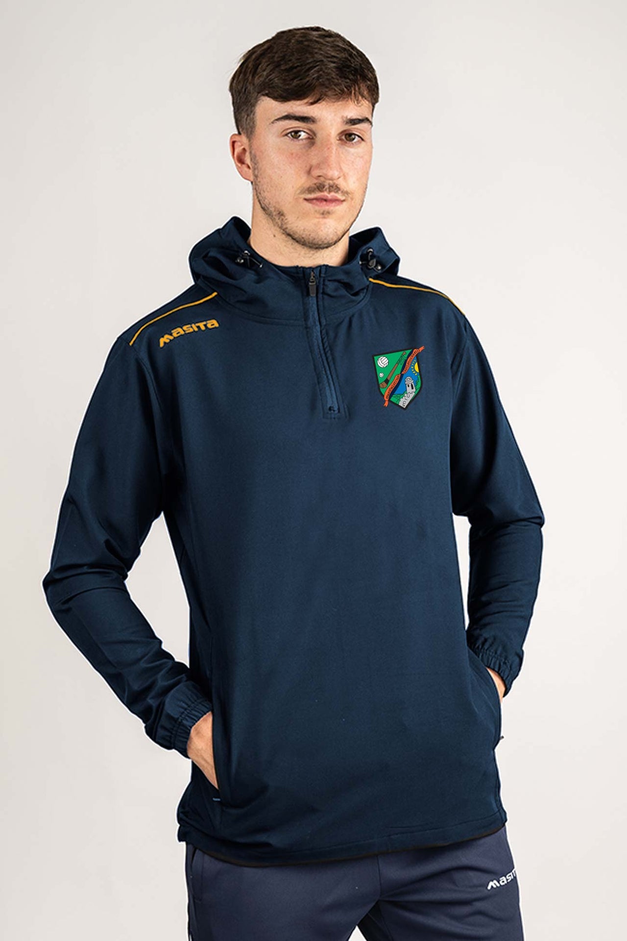 Marshalstown Castledockrell  Navy/Amber Vermont Pullover Hoodie Adults