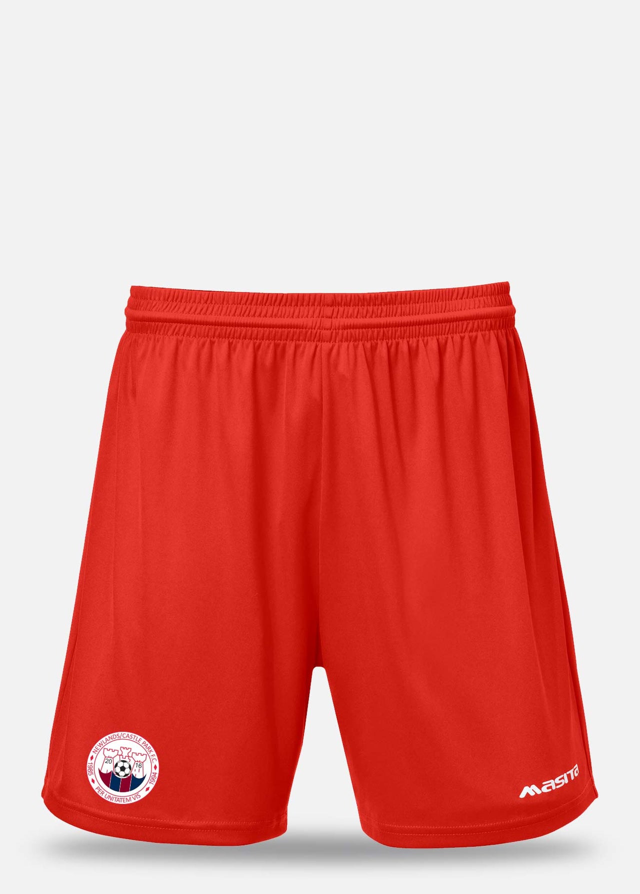 Newlands Castle Park FC Pop Up Shop Red Match Shorts Kids & Adults