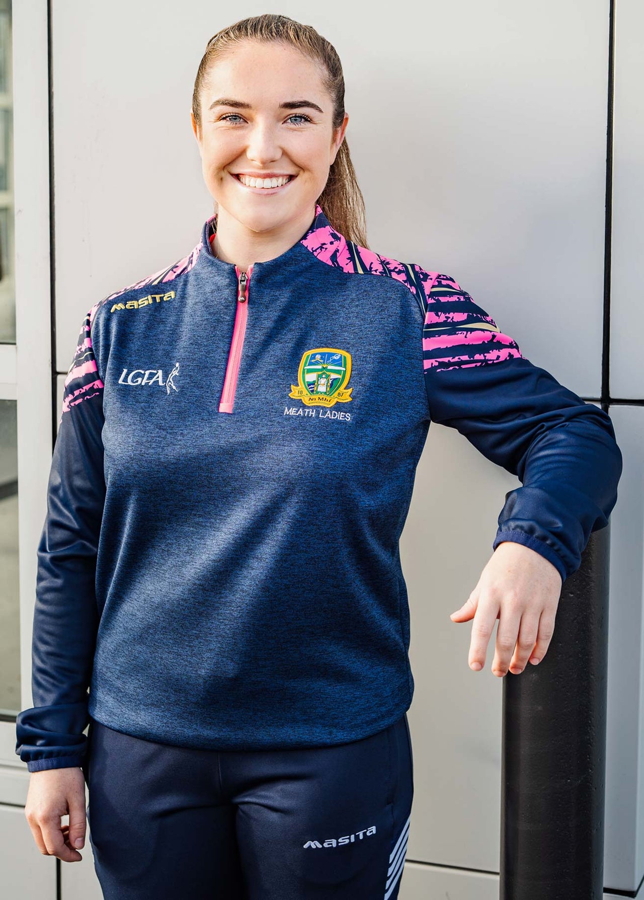 Meath Ladies Pink Zip Top Adults