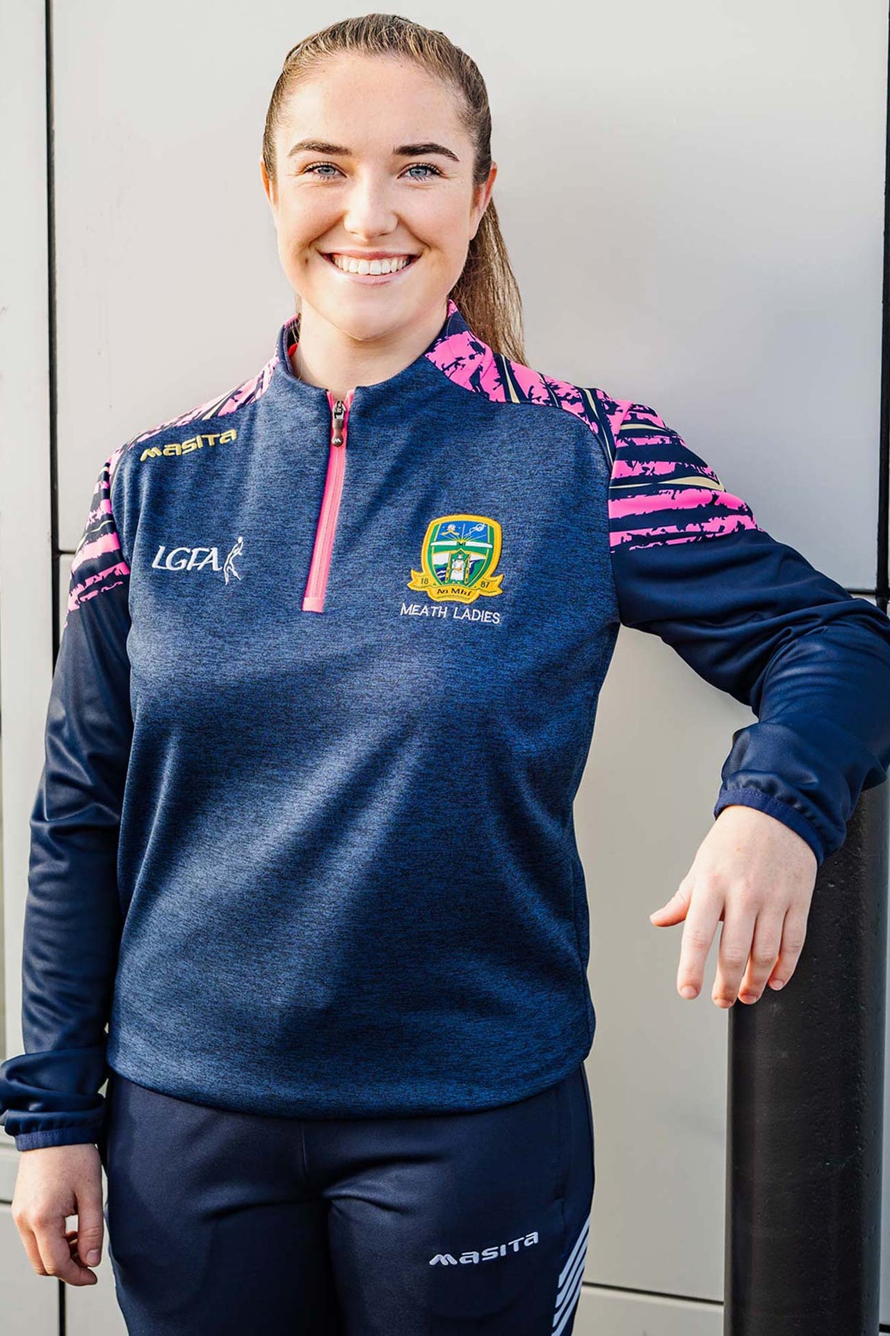 Meath Ladies Pink Zip Top Adults