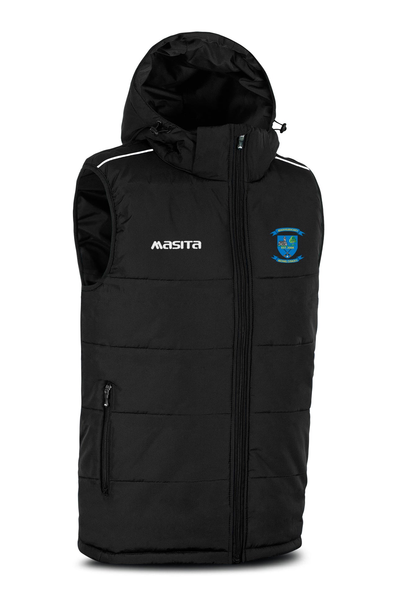 Michael Cusacks GAA Black Sleeveless Gilet Kids & Adults