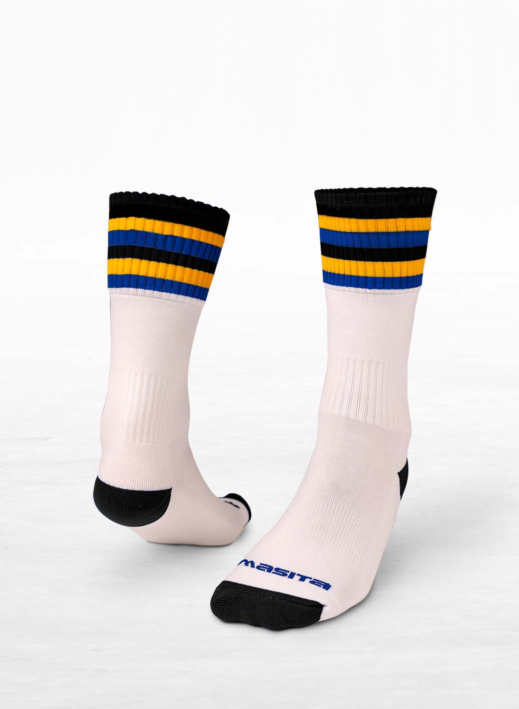 Michael Cusacks GAA  White/Blue/Black/Amber Midi Socks Kids & Adult