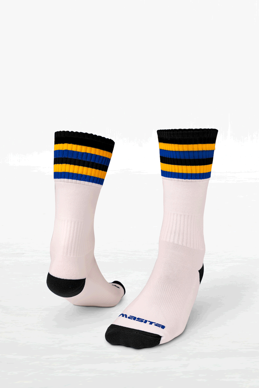 Michael Cusacks Pop Up Shop Blue/Black/Amber Midi Socks Kids & Adult
