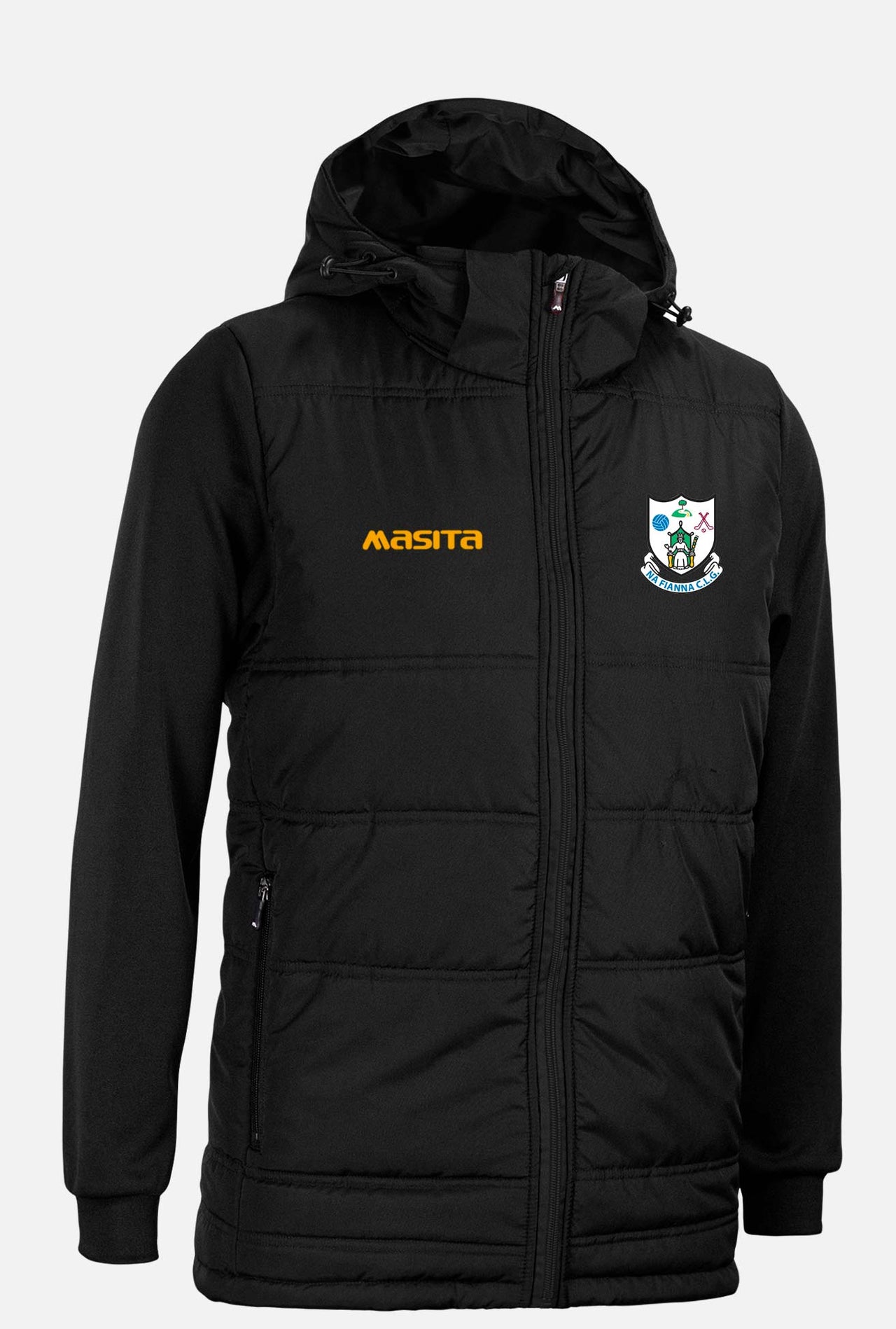 Na Fianna  Black Nova Padded Jacket Kids & Adults