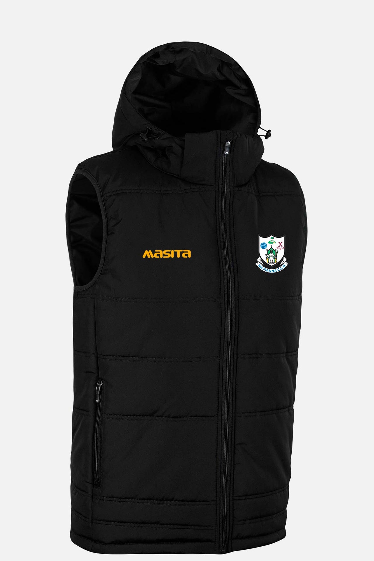 Na Fianna  Black Nova Sleeveless Gilet Kids & Adults