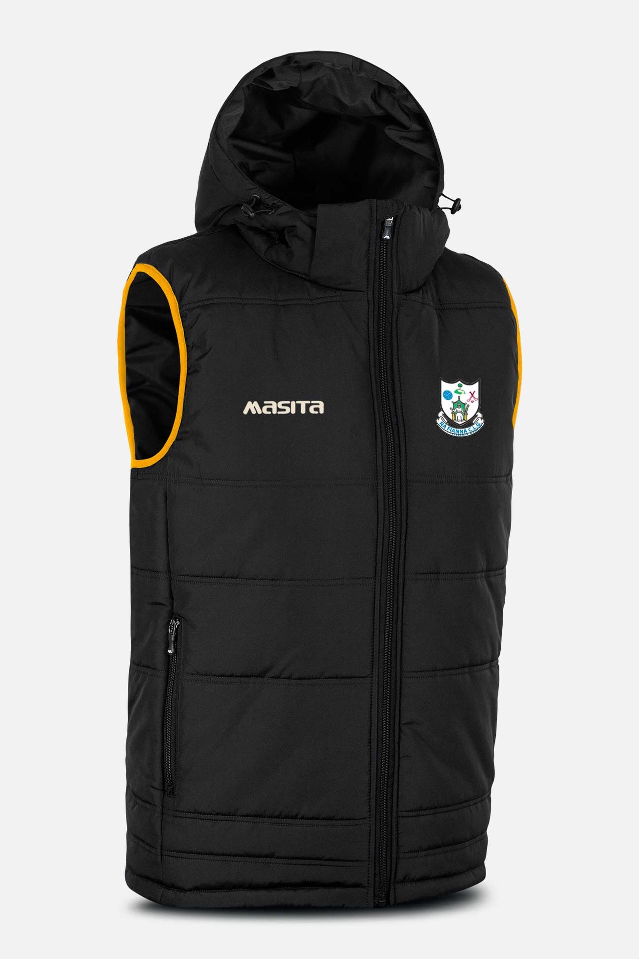 Na Fianna GAA Black Nova Sleeveless Gilet Kids & Adults