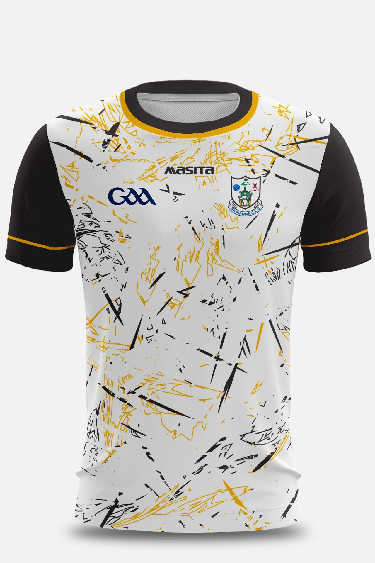 Na Fianna Pop Up Shop GAA White Training Jersey Regular Fit Kids & Adults
