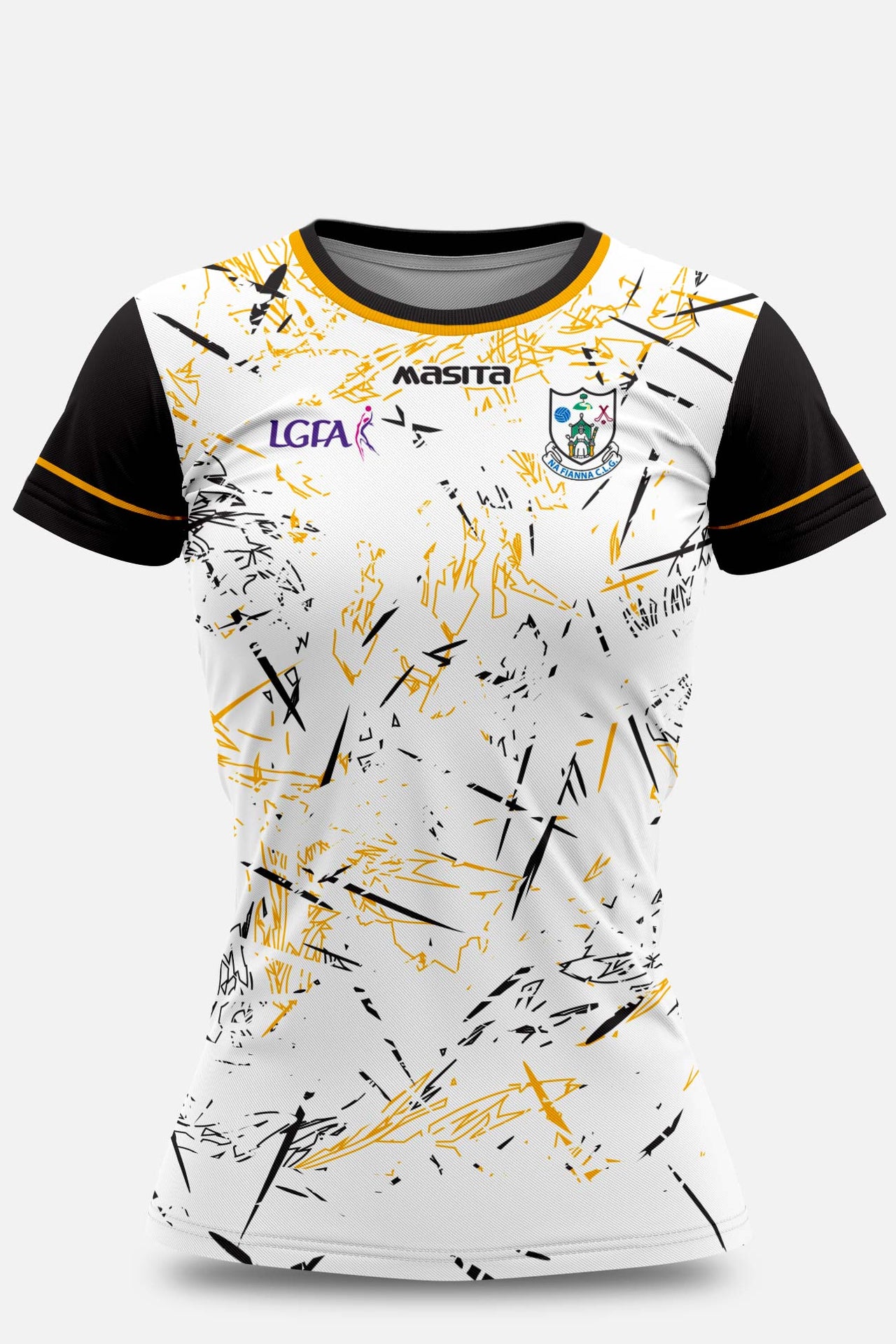 Na Fianna Pop Up Shop LGFA White Training Jersey Regular Fit Kids & Adults