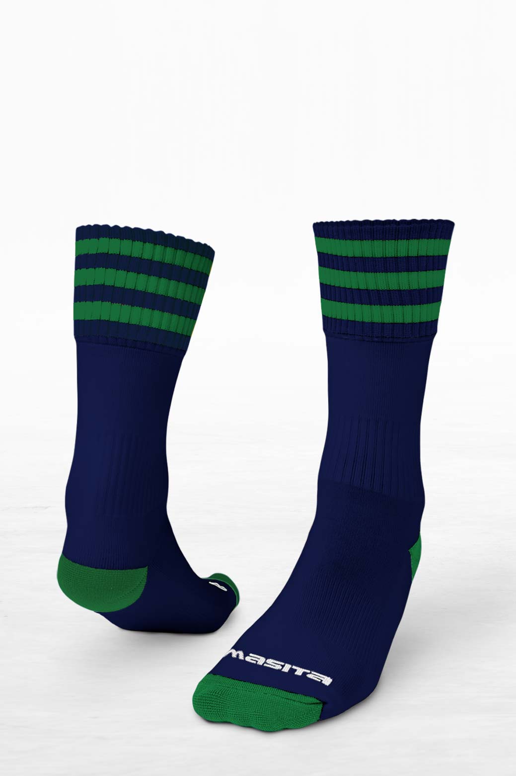 Navy/Green Midi Socks All Sizes
