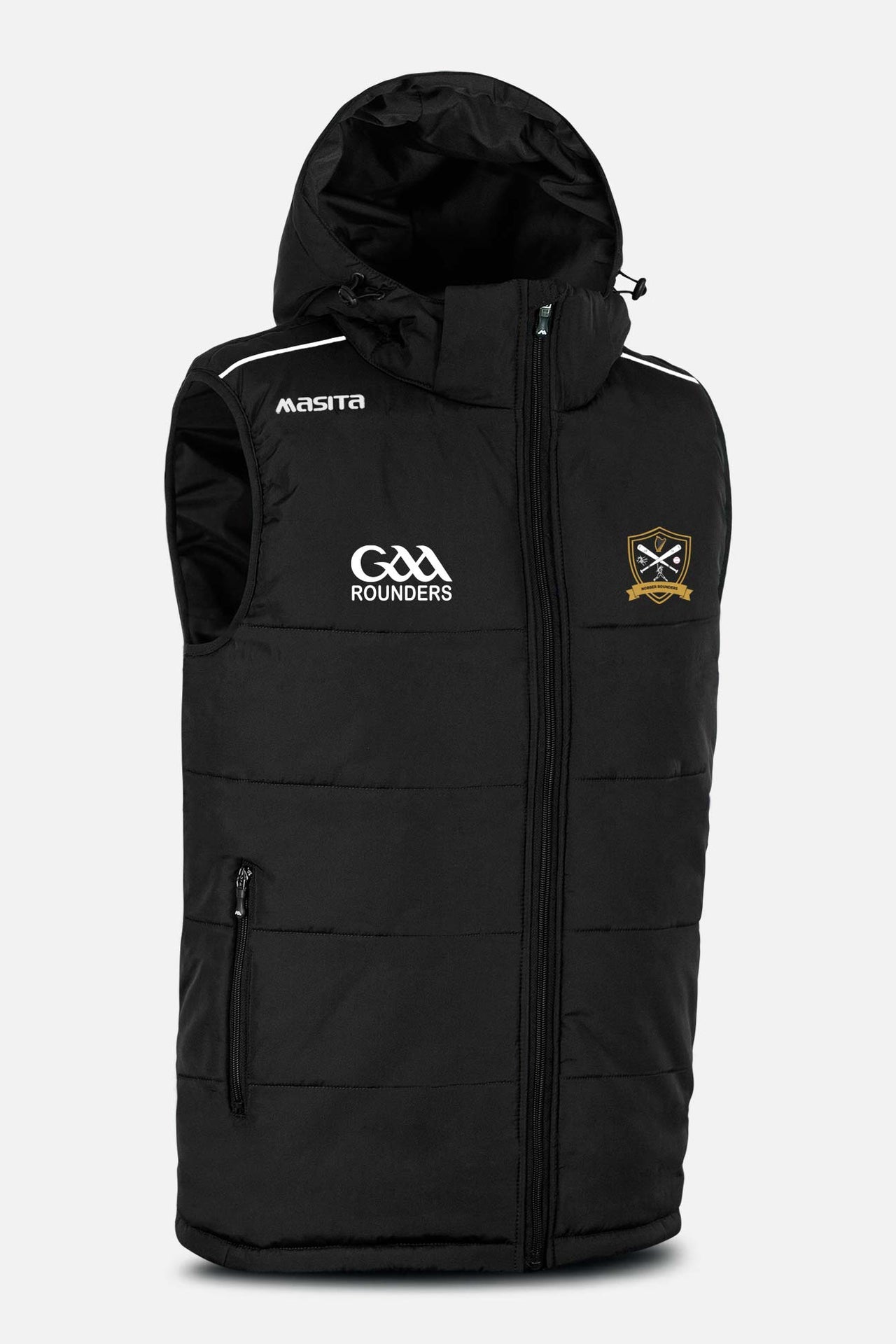 Nobber Rounders Black Sleeveless Gilet Kids & Adults