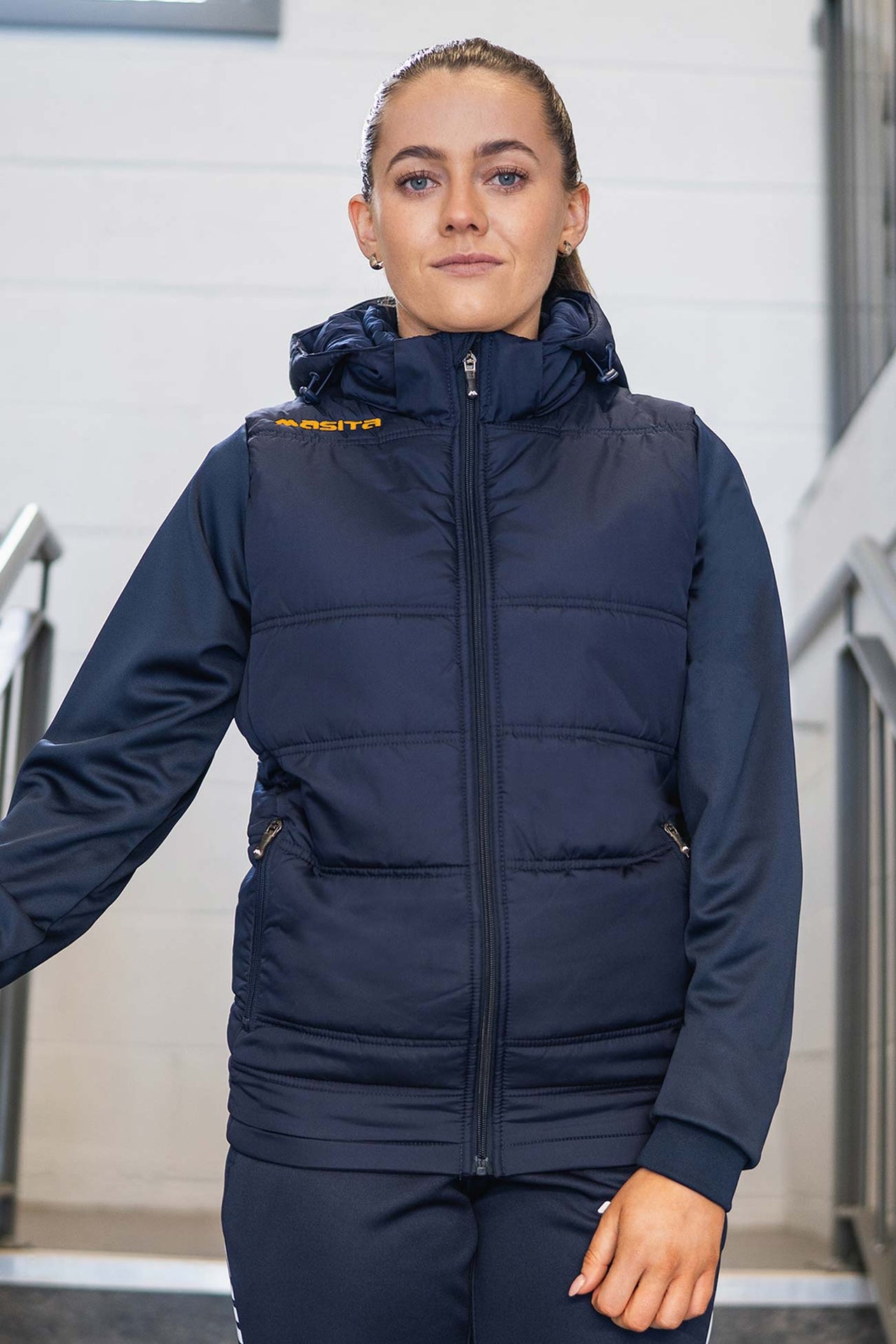 Nova Padded Jacket Navy/Amber Option 1