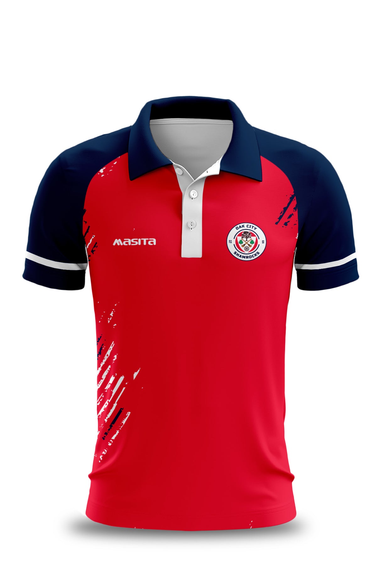 Oak City Shamrocks Pop Up Shop Red Polo Shirt Unisex Fit