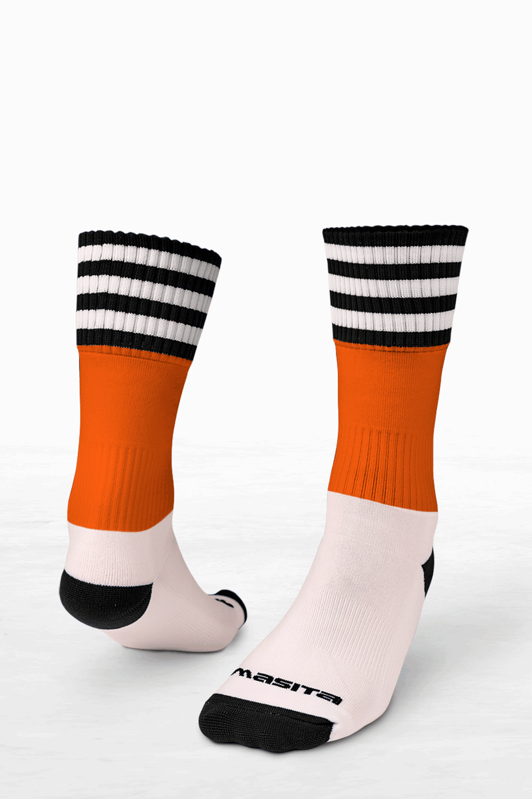 Orange/Black/White Midi Socks All Sizes