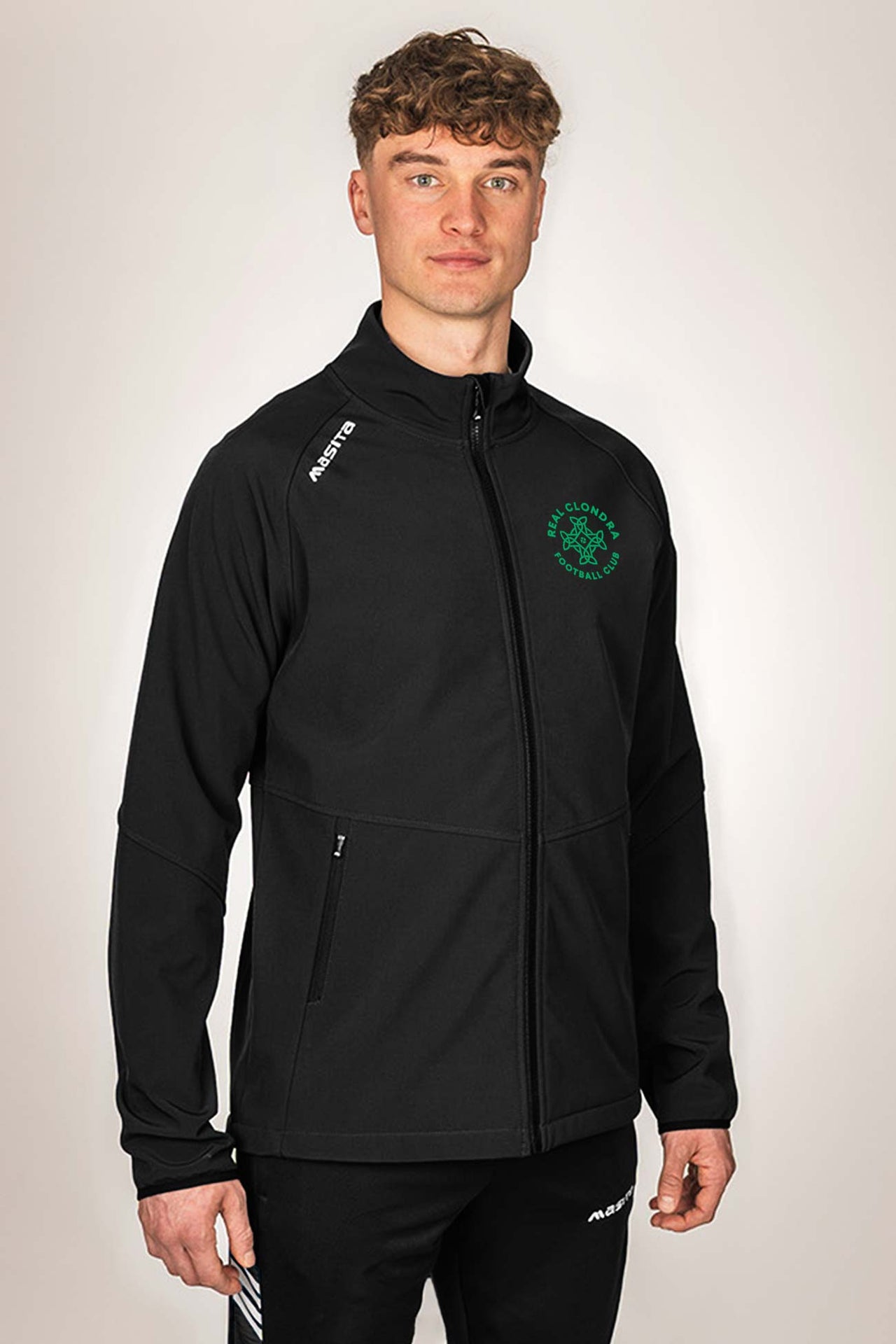 Real Clondra F.C Pop Up Shop Black Softshell Jacket Kids & Adults
