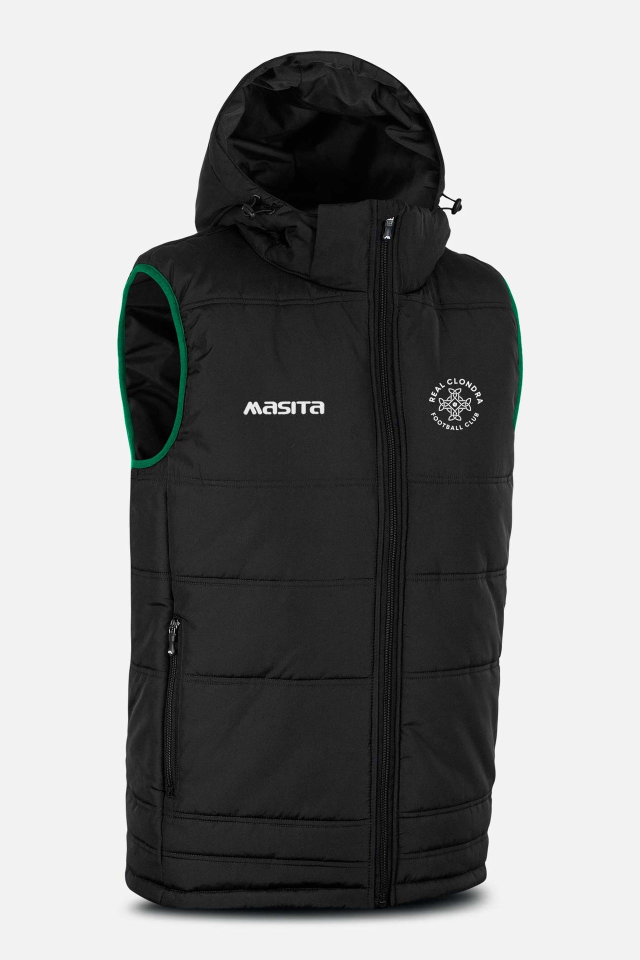 Real Clondra FC Black Nova Sleeveless Gilet Kids & Adults