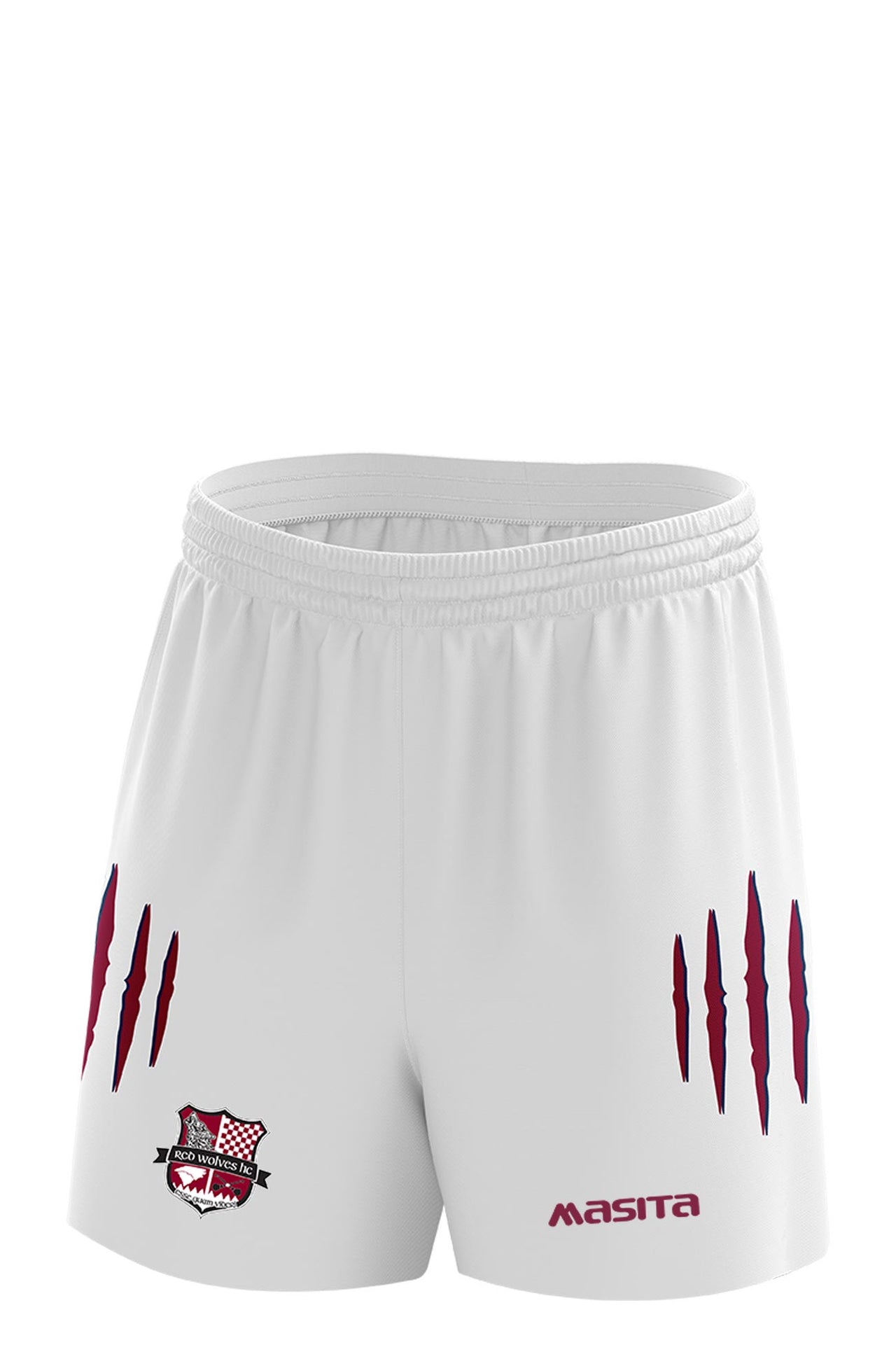 Red Wolves HC White Match Shorts Kids