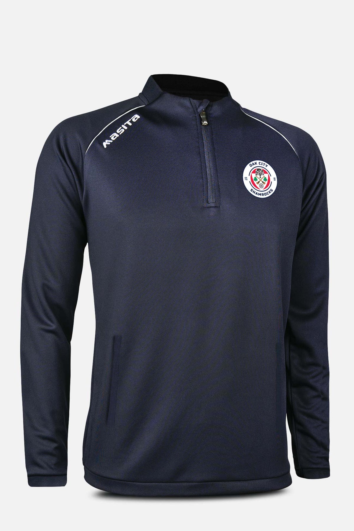 Oak City Shamrocks Pop Up Shop Navy Rico Style Half Zip Adult