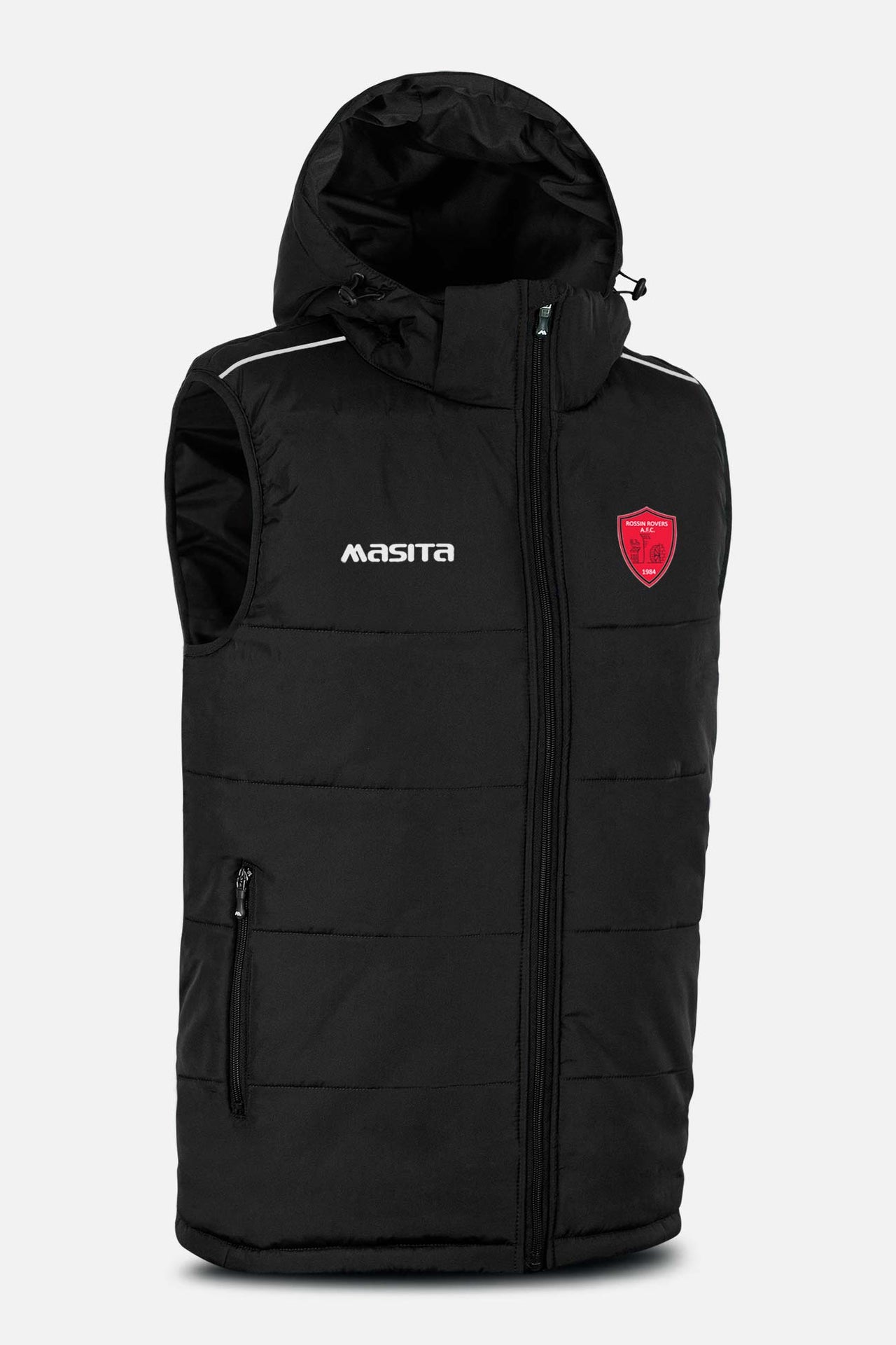 Rossin Rovers AFC Black Sleeveless Gilet Kids & Adults