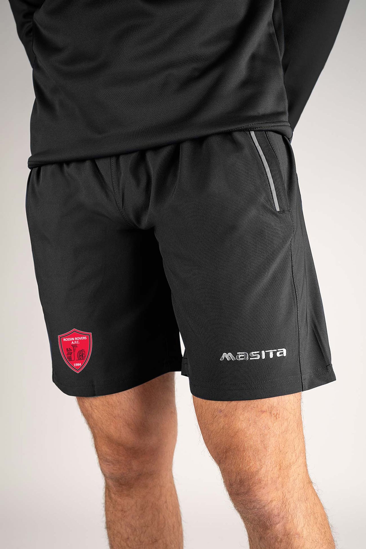 Rossin Rovers AFC  Black Leisure Short Adult