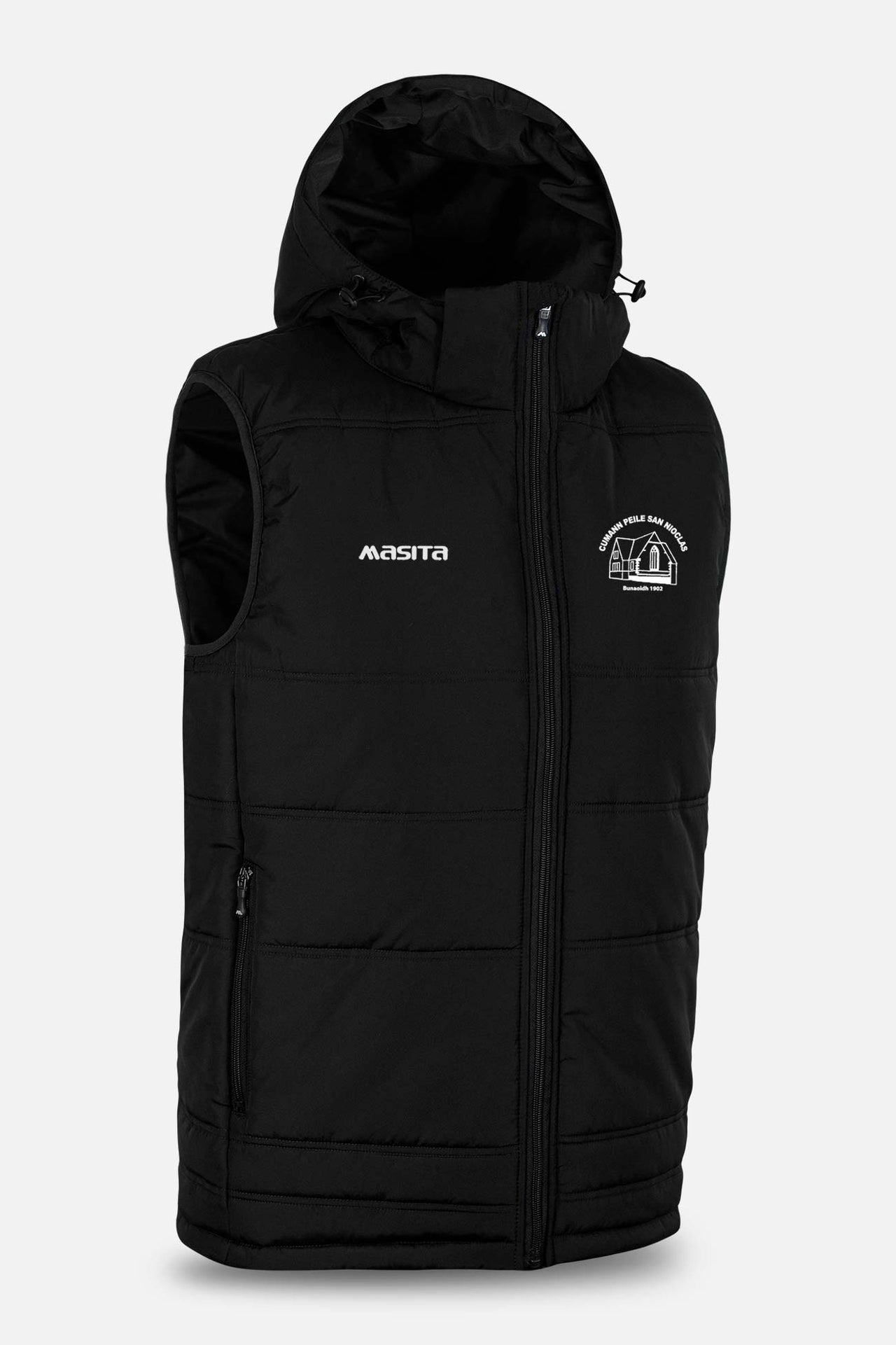 St Nicks  Black Nova Sleeveless Gilet Kids & Adults