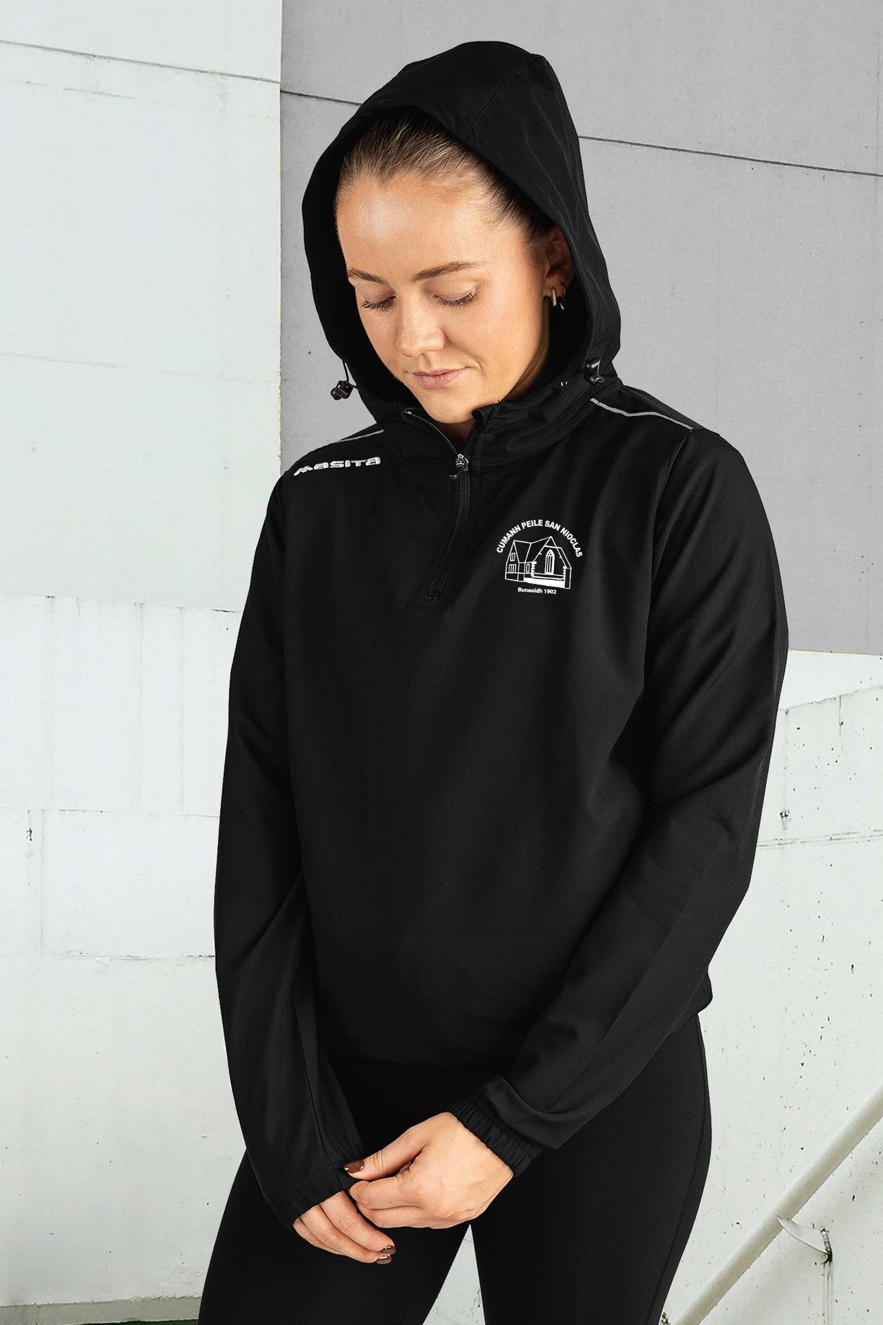 St Nicks  Black Vermont Pullover Hoodie Adults