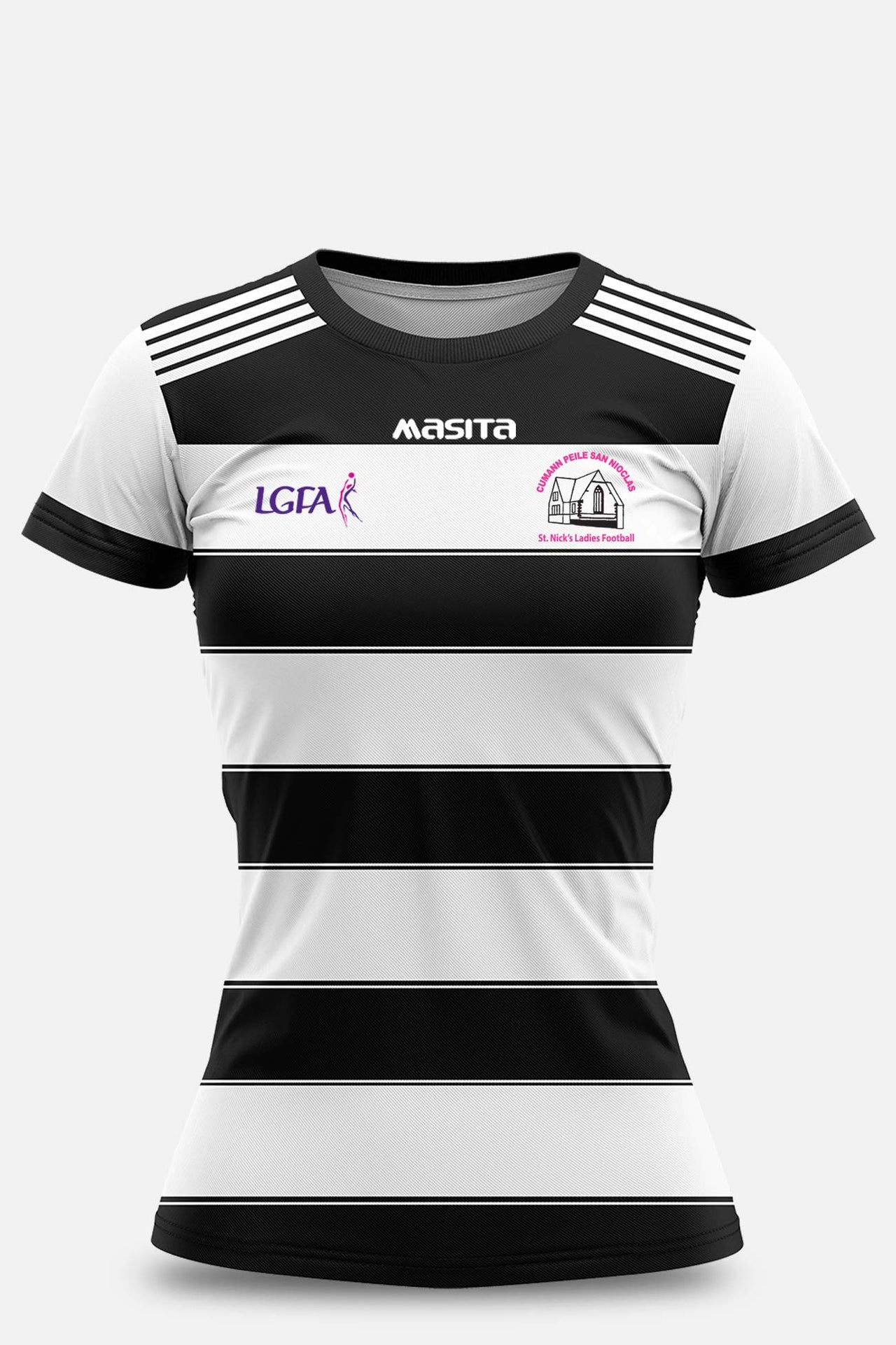 St Nicks GAA  LGFA Home Jersey Regular Fit Kids & Adults