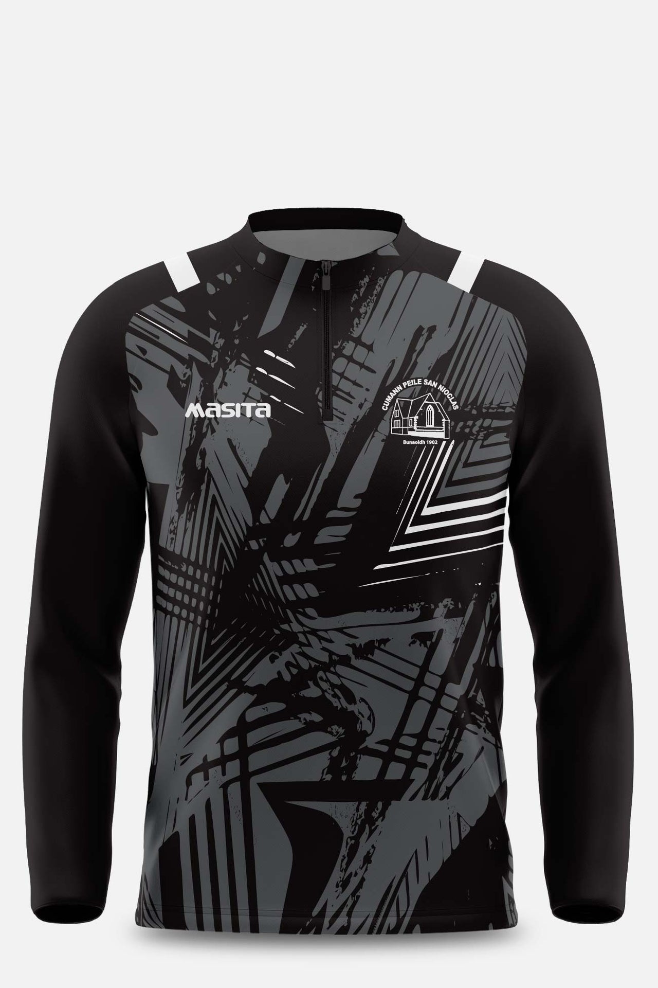 St Nicks Pop Up Shop Black Half Zip Kids & Adults