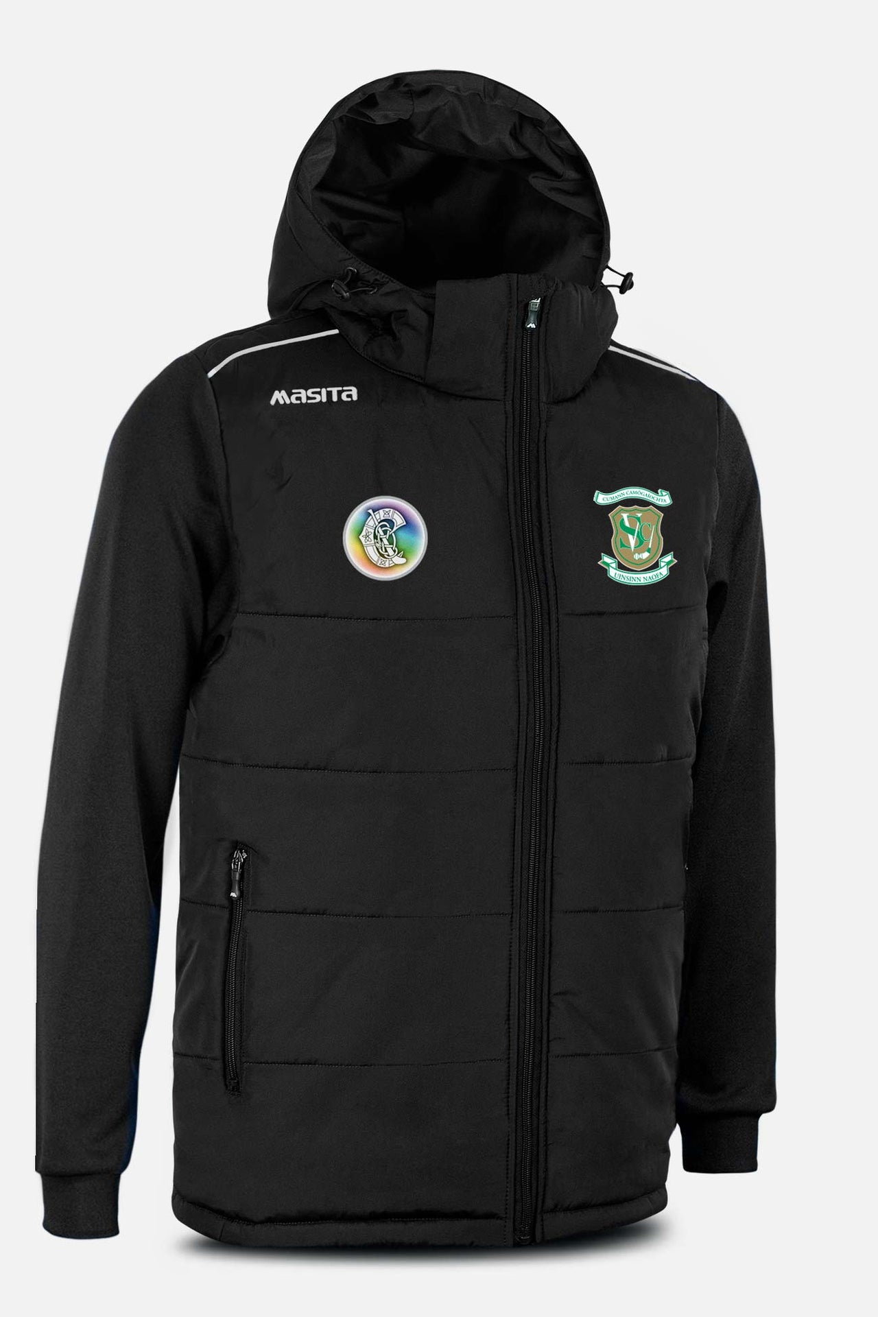 St Vincents Camogie Black Padded Jacket Kids & Adults