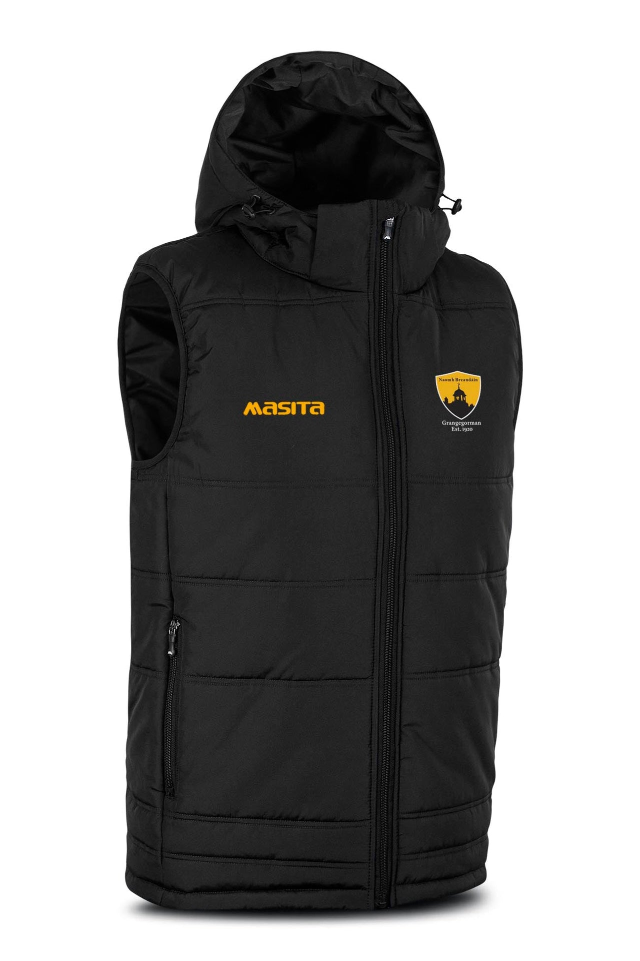 St Brendans GAA Grangegorman  Black Nova Sleeveless Gilet Kids & Adults