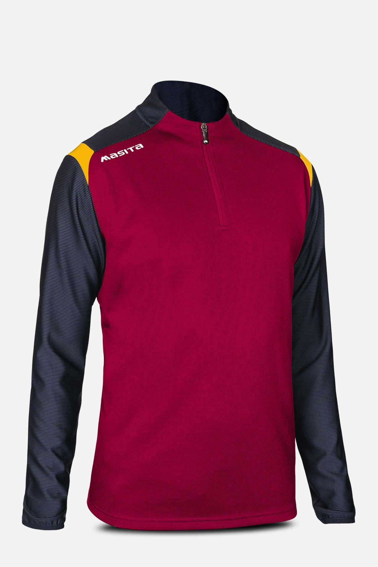 Tara Half Zip Maroon/Navy/Amber