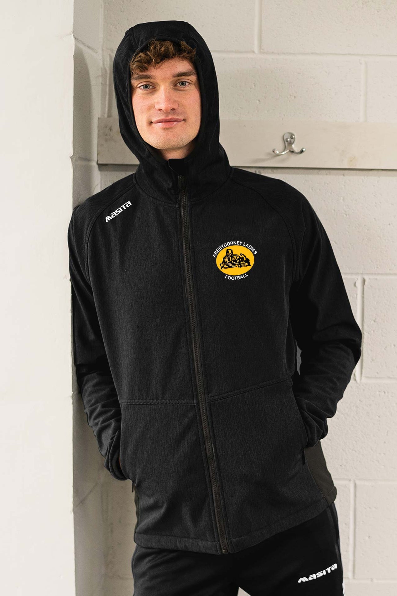 Abbeydorney LGFC Pop Up Shop Black Softshell Hoodie Jacket Kids & Adults
