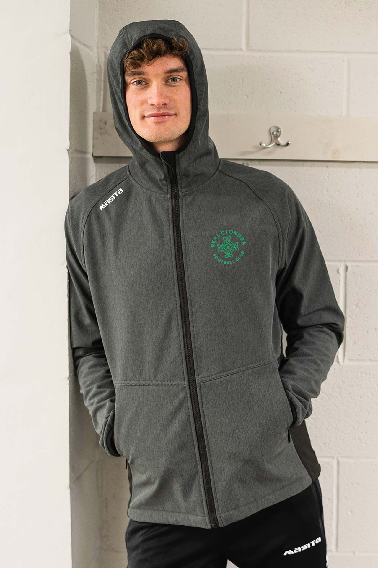 Real Clondra Pop Up Shop Grey Softshell Hoodie Jacket Kids & Adults