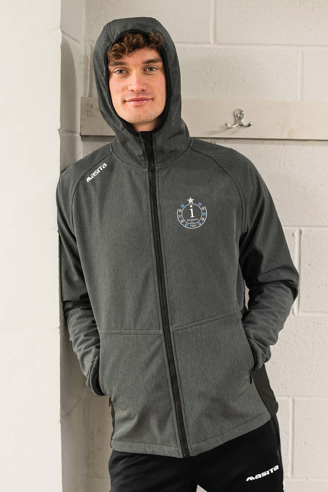 Inter Kenmare FC  Grey Softshell Hoodie Jacket Kids & Adults