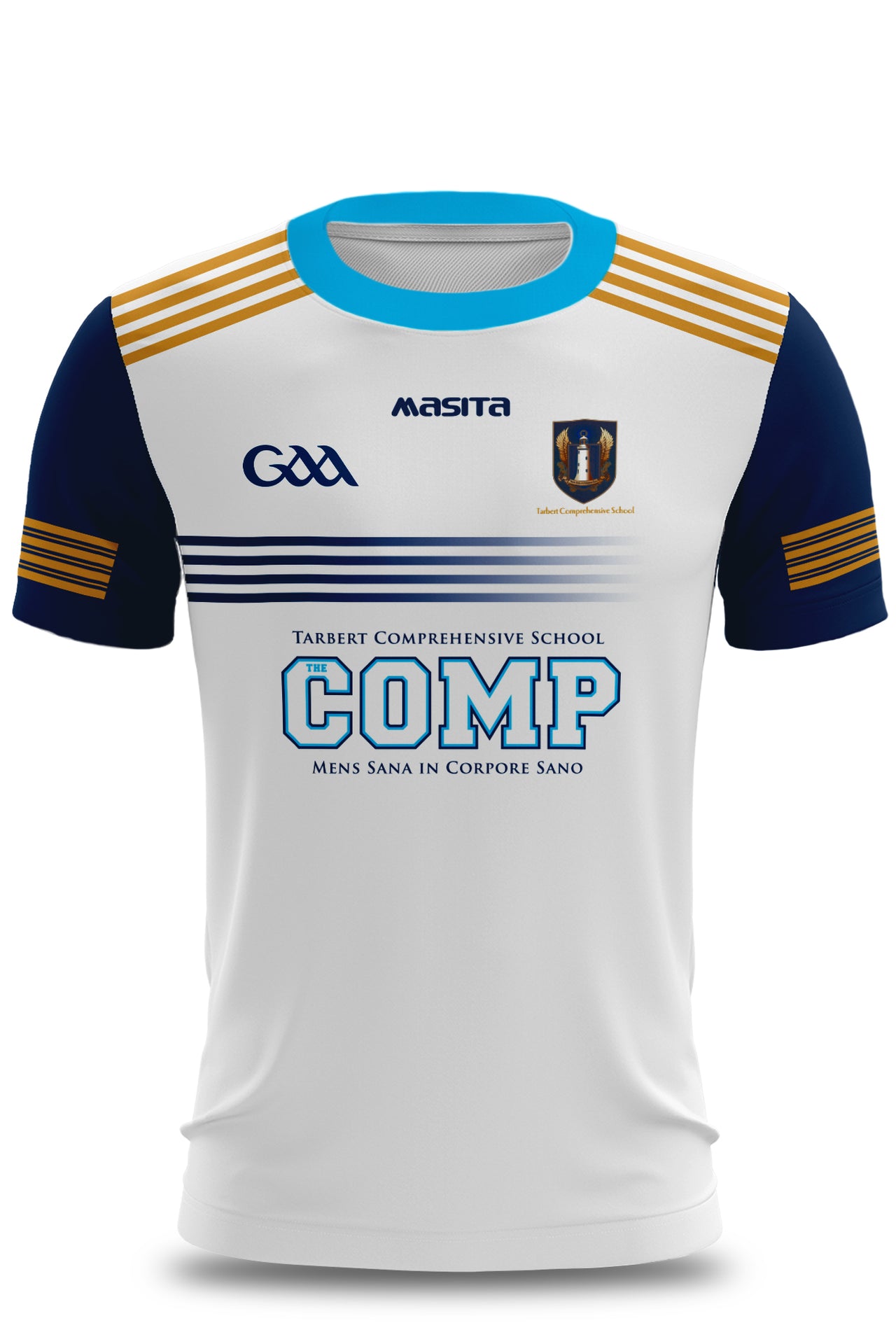 Tarbert Comprehensive School White Jersey Player Fit
