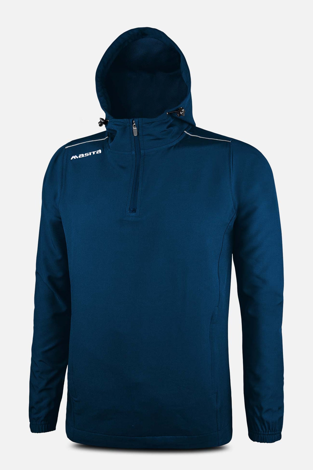 Vermont Hooded Pullover Half Zip Navy/White