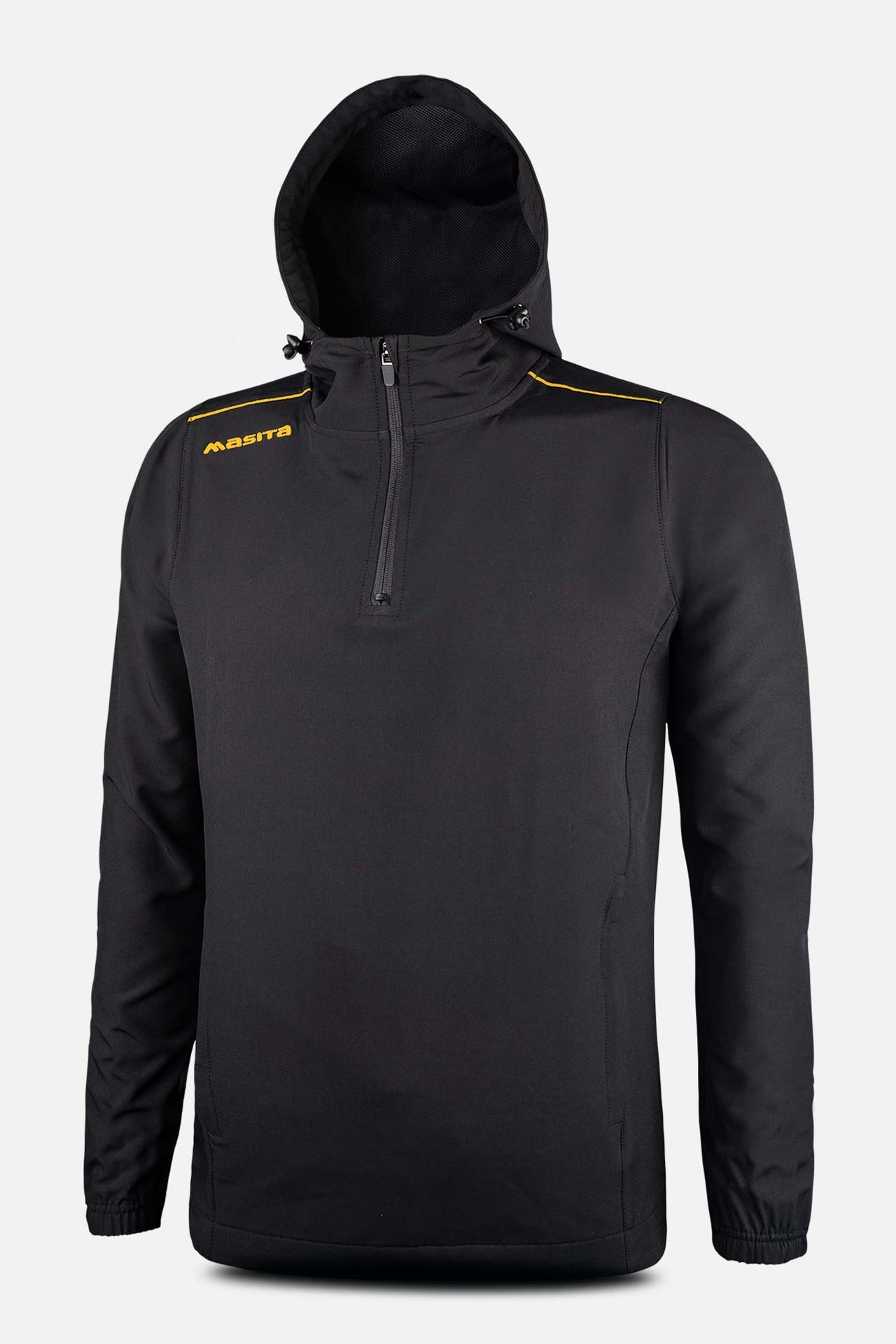 Vermont Hooded Pullover Half Zip Black/Amber