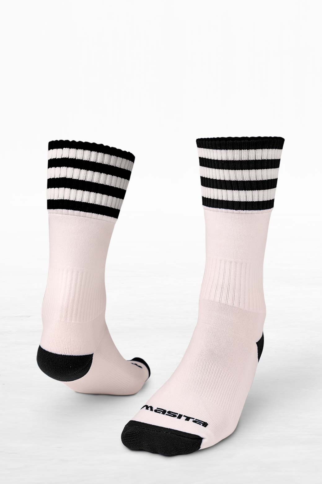 Dunderry Camogie  White/Black Midi Socks Kids & Adult