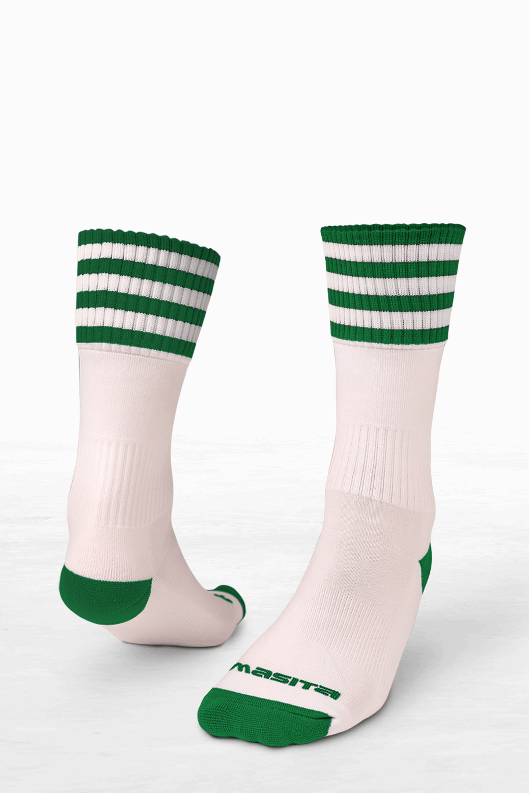 White/Green Midi Socks All Sizes