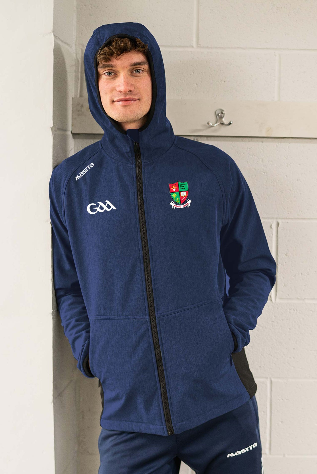 Wolfe Tones Hurling Longford Tara Style Softshell Hoodie Jacket Adult