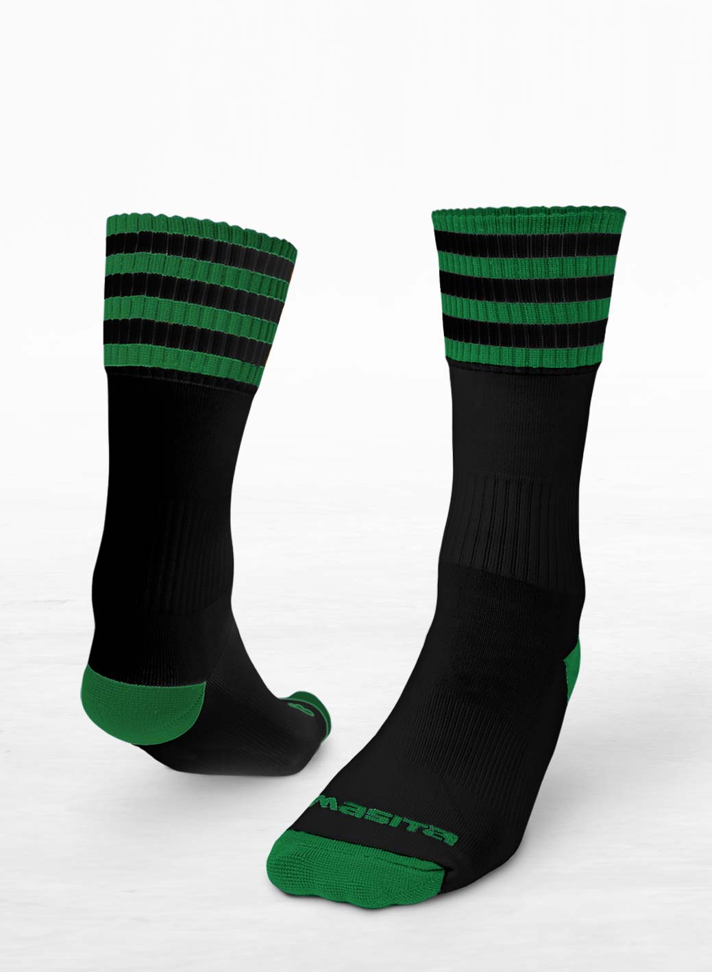 Black/Green Midi Socks Kids