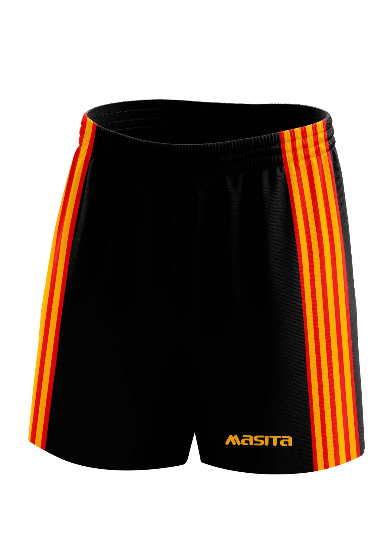 Donard Gaelic Shorts Black/Red/Amber Adult