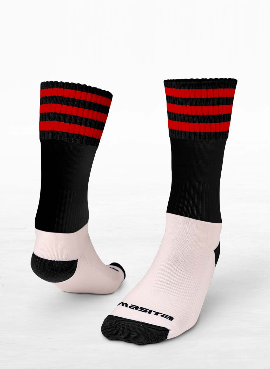 Black/Red Midi Sock
