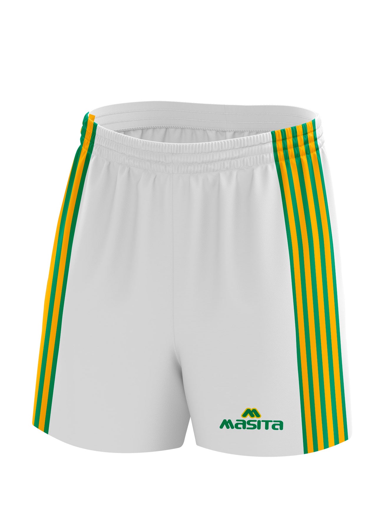 Donard Gaelic Shorts White/Green/Amber Adult