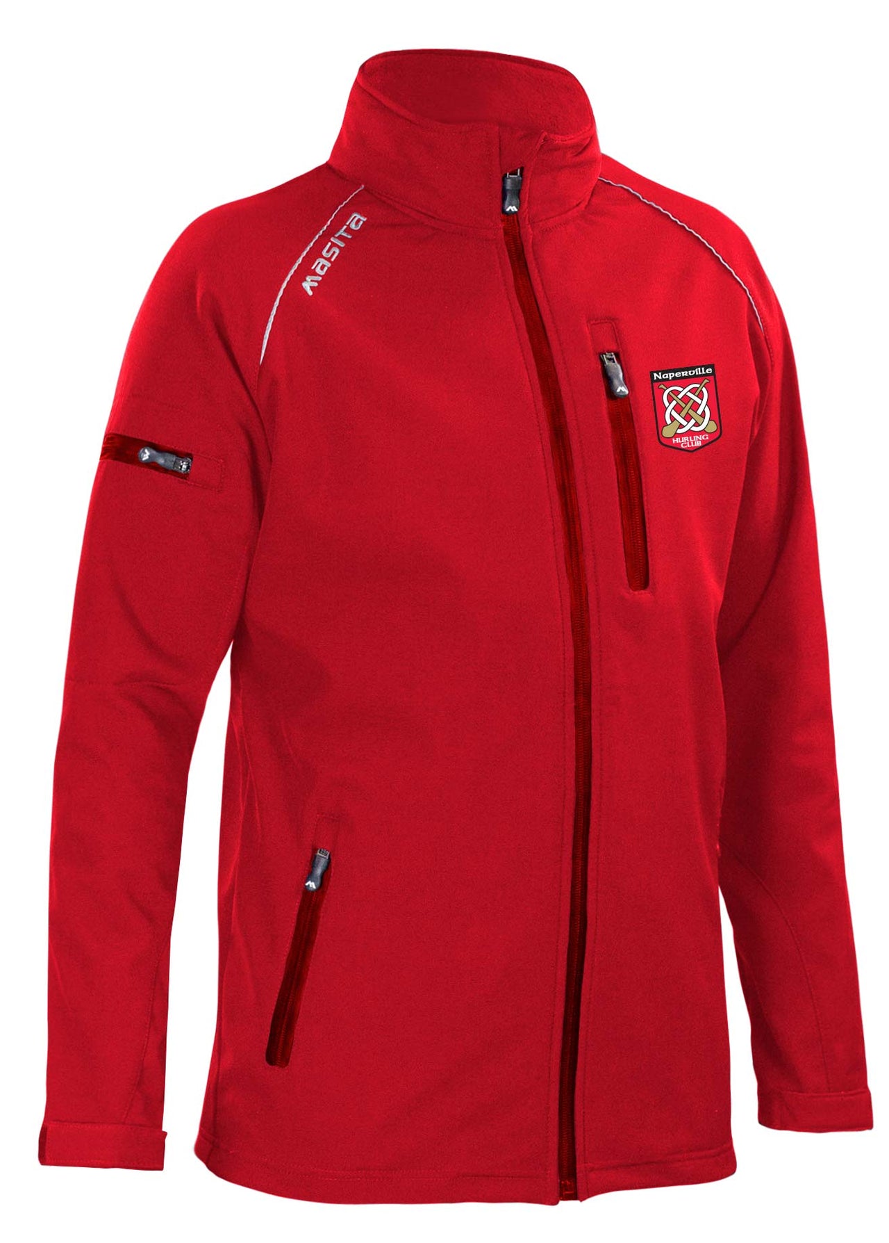 Naperville Hurling Club Red Soft Shell Jacket Adult