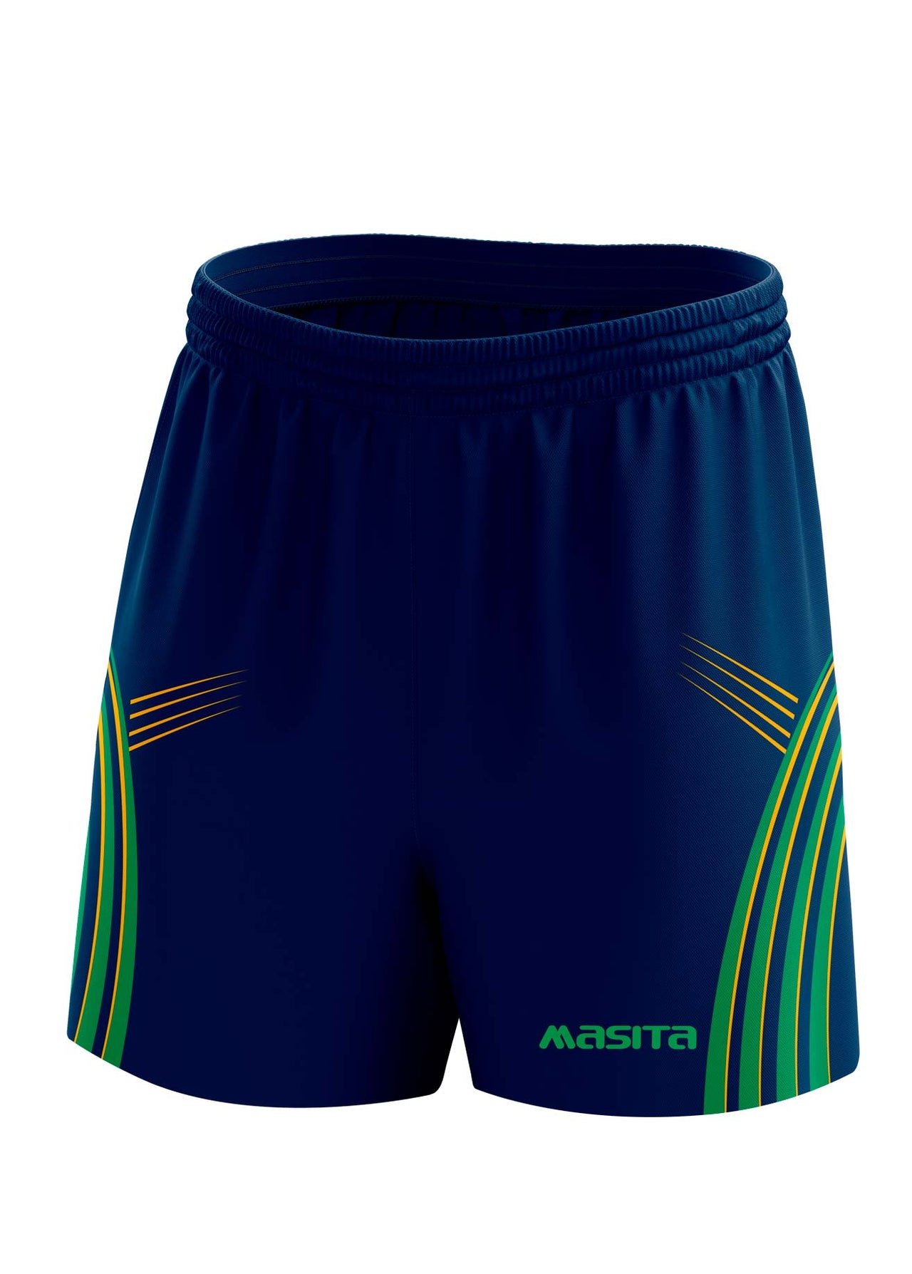 Casey Gaelic Shorts Navy/Green/Amber Adult