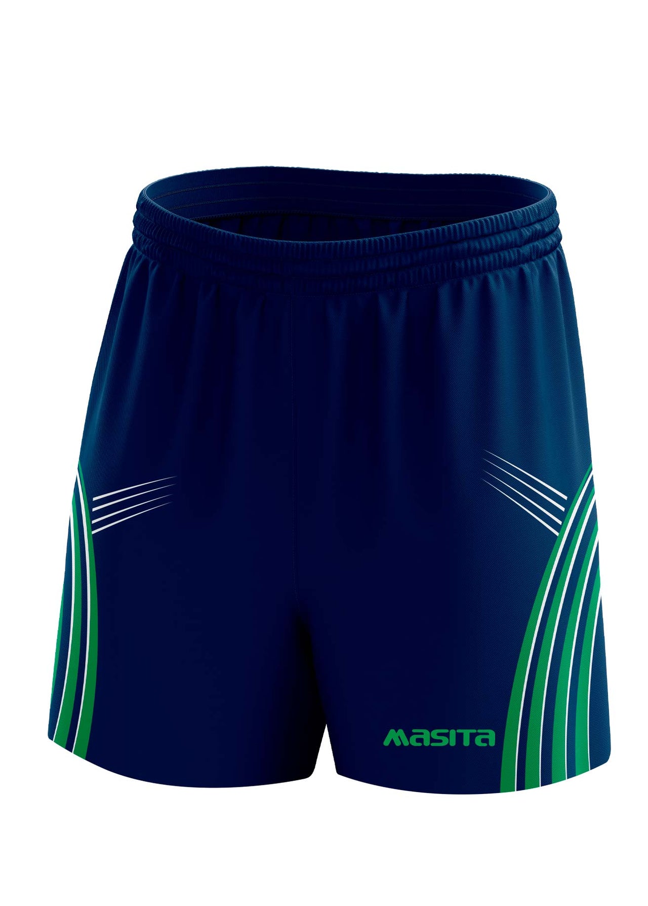 Casey Gaelic Shorts Navy/Green/White Adult